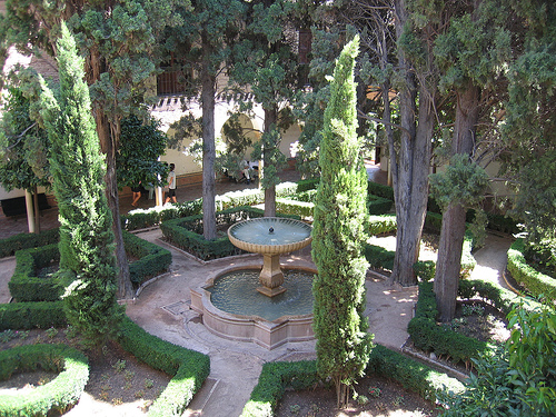 A pretty patio at the Alhambra