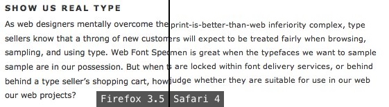 Fonts - Firefox vs Safari