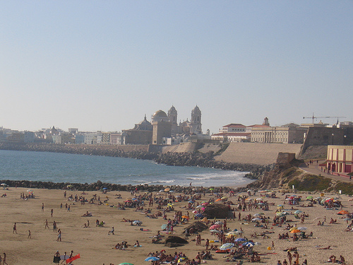 Down the beach to the Cathedral