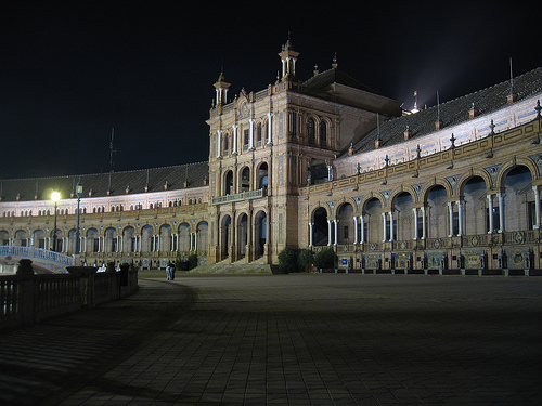 Plaza de Espana at night