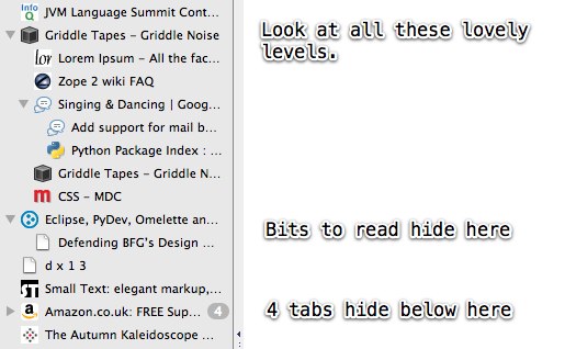 Mozilla Firefox tree style tabs